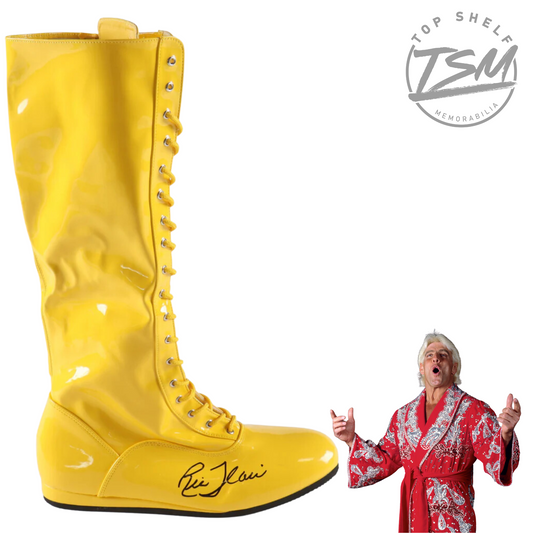 Ric Flair Signed Wrestling Boot (PSA) - Yellow