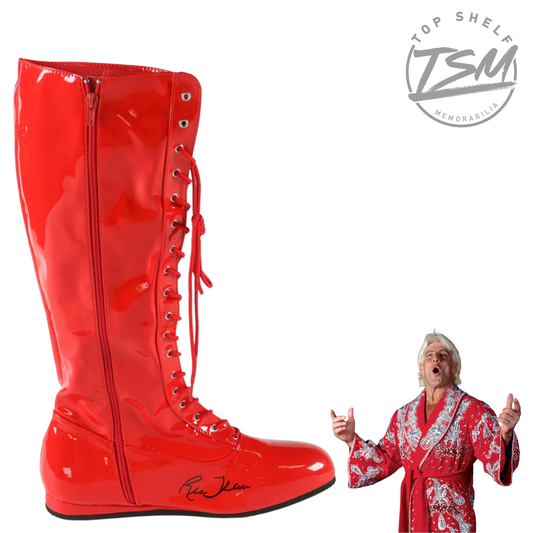 Ric Flair Signed Wrestling Boot (PSA) - Red