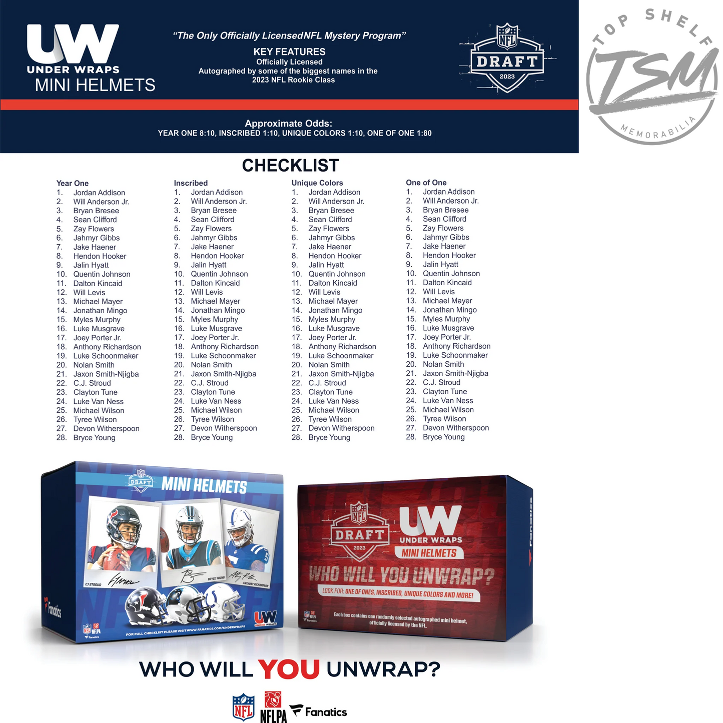 Fanatics Under Wraps '23 Draft Mini Helmet